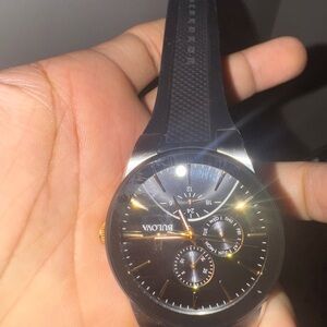 Bulova Black and Gold Watch